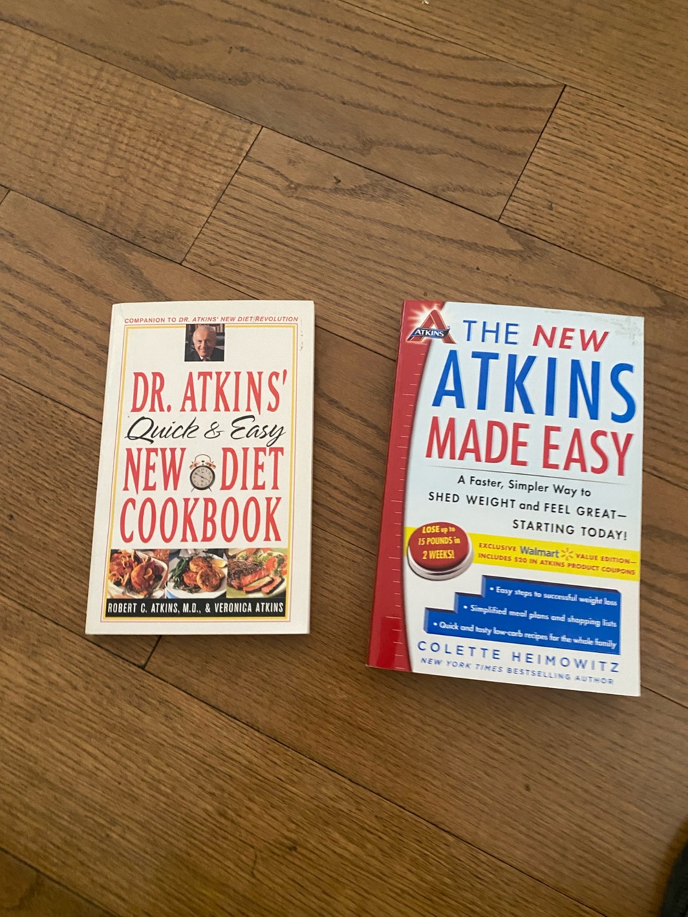 2- books Atkins Diet Book Bundle - Red, White & Blue Covers